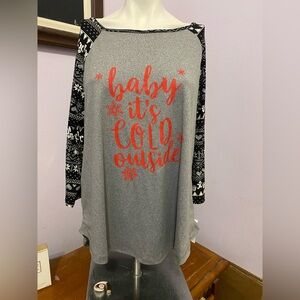 Justify Gray and Black Sleep Shirt